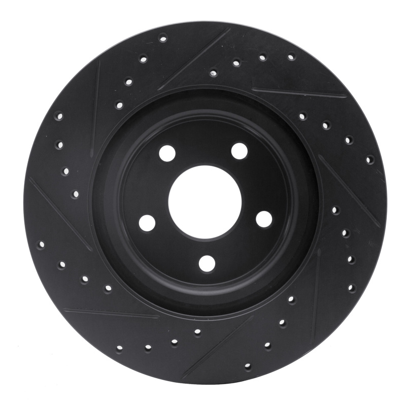 Chevrolet HHR Brake Rotor (1) - Front Right - R1 Concepts - Drilled & Slotted - Black - `07-`10